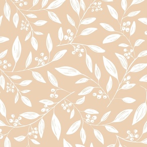 Autumn Whisper: Golden Leaf Harmony Fabric