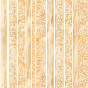 Sunset Geometric Harmony - Warm Watercolour Wallpaper