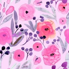Natalia Summer Floral _ Pink and Lilac 