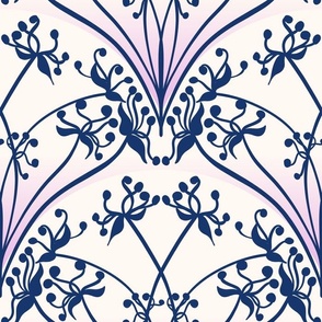 Anya Art Deco Arches in the Blueberry Fizz Colour way from the Japanese Anemone Collection 
