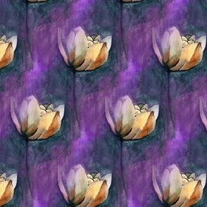 dreamy watercolor lotus purple