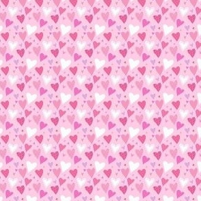 Mini - Pretty Pink and Lilac Love Hearts