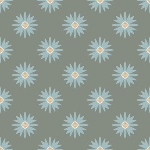 Soothing Daisy Chain on muted green