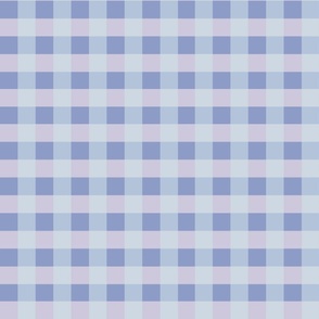 1 Inch Classic Gingham Gridlock - Checker board in Shades of Blue