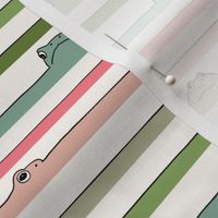 Frog Eye Stripe (sm) - Pink and Green