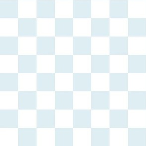 Pastel Blue Checker {Pale Blue and White} Retro Checkerboard