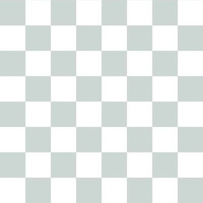 Sea Glass Checker {Aqua Blue and White} Retro Checkerboard
