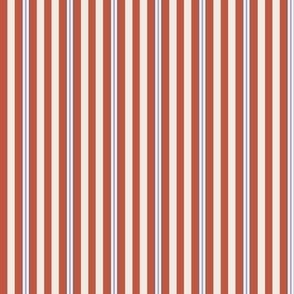 COASTAL stripe red with blue 