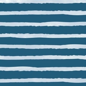 Rough painterly  navy stripe