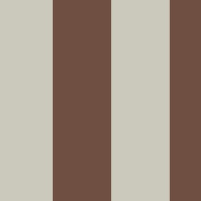 Flourishing Woodland Stripes - Brown Beige Wide Stripes