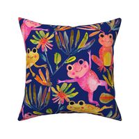 Hoppily ever after dark blue_Jumbo frogs