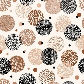 Wild Animal Skin Print Circles