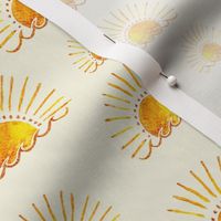 golden sunshine block print boho sun print golden 