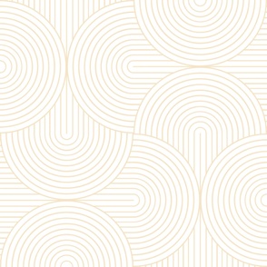 Modern Minimalist - Retro Weave - gold and white