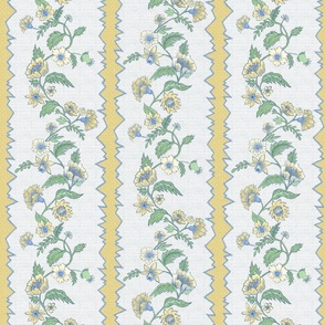 Small Sloane Provence Mustard blue and green