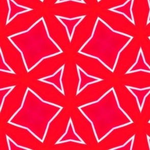 Geometric Pattern of Red and White Stars 