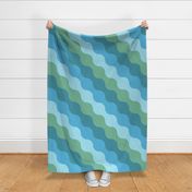 Groovy Geometric Decor - Retro Waves No.001 / Large