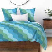 Groovy Geometric Decor - Retro Waves No.001 / Large