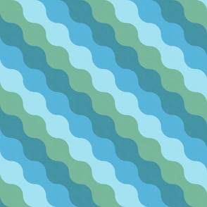 Groovy Geometric Decor - Retro Waves No.001 / Medium