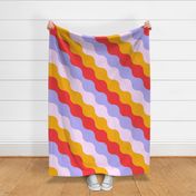 Groovy Geometric Decor - Retro Waves No.002 / Large