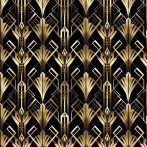 Art Deco Glamour Seamless Pattern for Luxurious Decor and Fashion