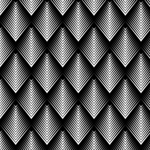 Optical Dragon Scales in Black and White Medium 