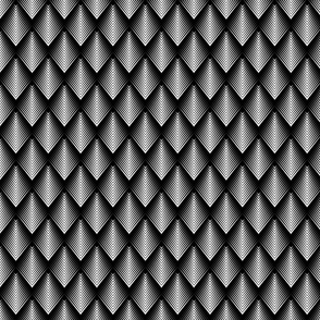 Optical Dragon Scales in Black and White Small 