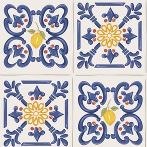 Italian Blue Lemon Porcelain tile_Large