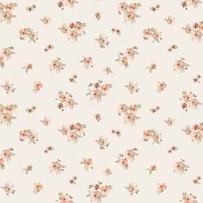 ( small ) Spring, Vintage watercolor scattered floral