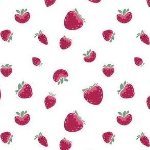 Strawberry Picnic on White Background