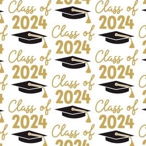 Graduation Class of 2024 in Black and Gold