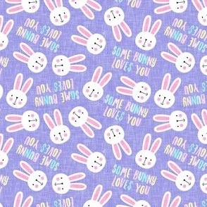 (extra small scale)  Some Bunny Loves You - Easter Bunny - purple - Tossed - C24