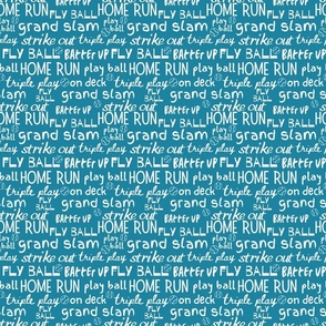 Baseball Words on Blue Small Scale