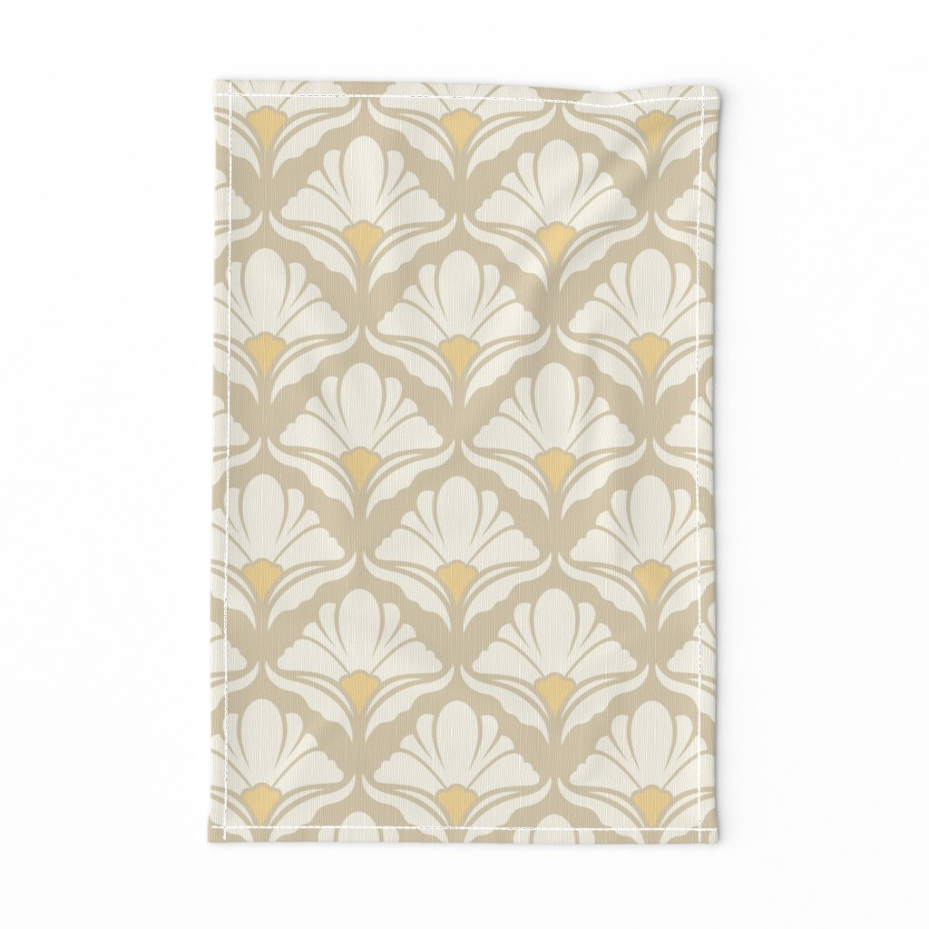 Art Deco Walls - Bloom, Warm Brown