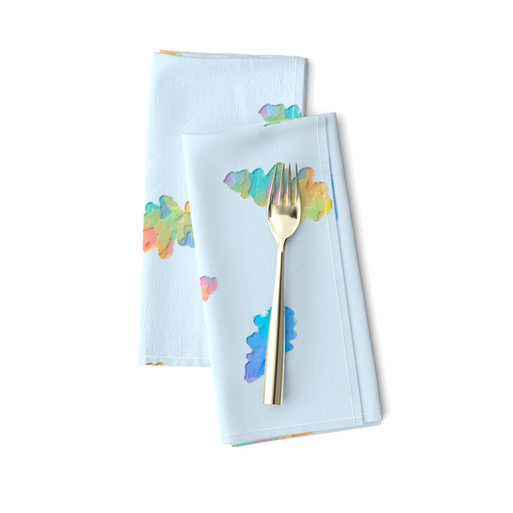 Icey Leaf Prints Baby Blue