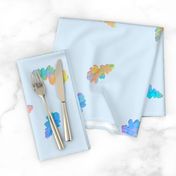 Icey Leaf Prints Baby Blue