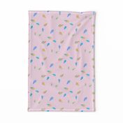 Icey Leaf Prints Baby Pink Medium