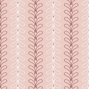 Medium_Hand Drawn White Raindrops and Dots Vertical Stripes on Light Dusty Pink Background