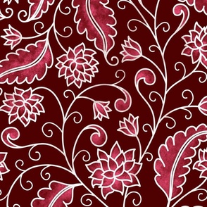 Rubies and Garnets - A Moody Twist on Chinoiserie