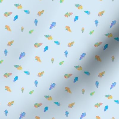 Icey Leaf Prints Baby Blue Small
