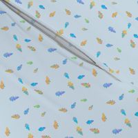 Icey Leaf Prints Baby Blue Small