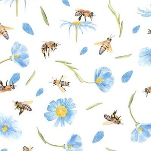 Bees and Blossoms (medium)