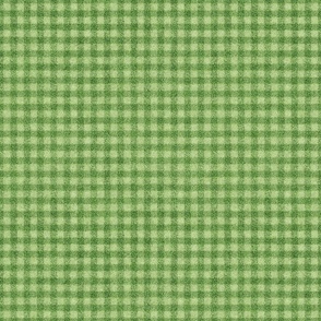 Lime Green on Green Faux Velvet Gingham   SMALL  