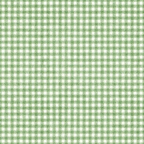 Lime Green and White Faux Velvet Gingham SMALL  