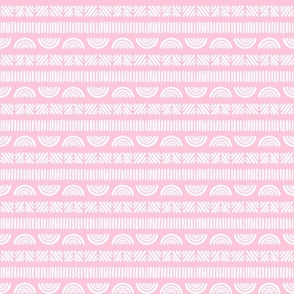 Pink Boho Stripes in Pastel Pink and White - Medium - Kid's Boho, Girl's Room, Baby Nursery