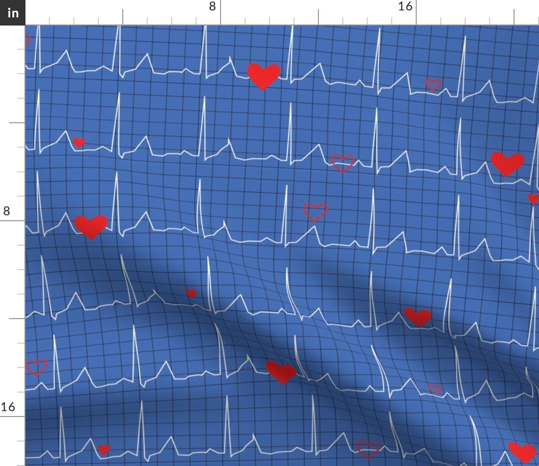 EKG Heartbeat Large -2 inch