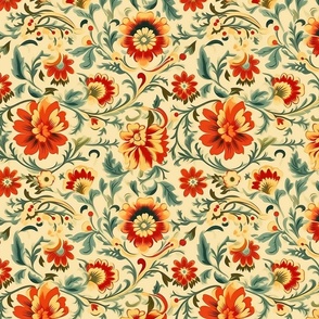 Vintage Blossom Symphony Pattern 