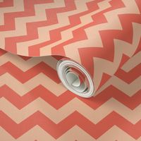 beige and orange chevron, autumn lines, zig zag, geometric (small)