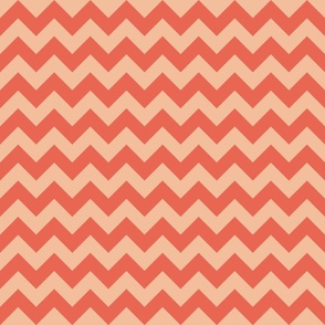 beige and orange chevron, autumn lines, zig zag, geometric (small)