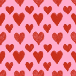 Hearts red pink big